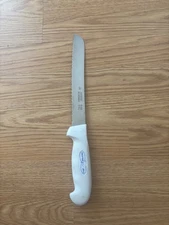 DEXTER RUSSELL   SG`162-8SC SERRATED  KNIFE WHITE SOFT GRIP HANDLE