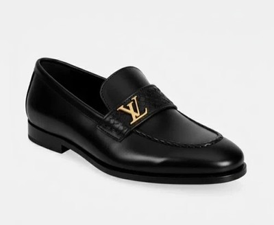 Men's Handmade Leather Shoes, Fashion Loafers, Black Formal Dress Shoes Men'sVie