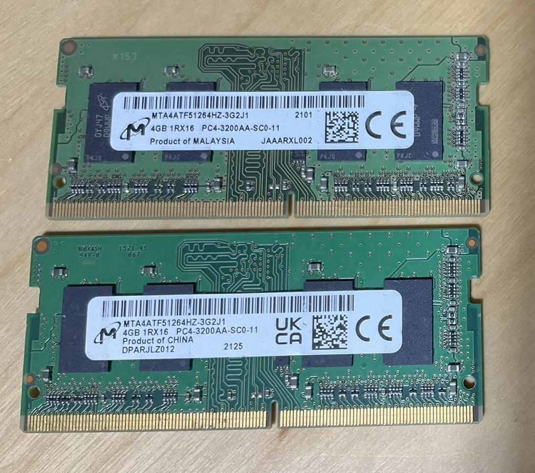 Micron DDR4 SDRAM 4 GB Capacity per Module Memory (RAM) for sale