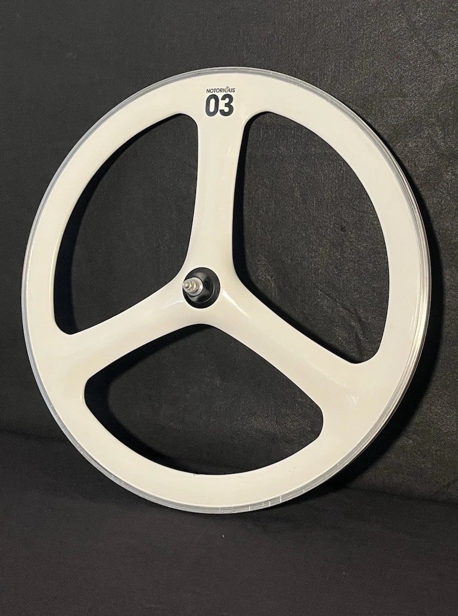 BLB Notorious 03 Trispoke Wheel White RARE Track Bike Fixed Gear