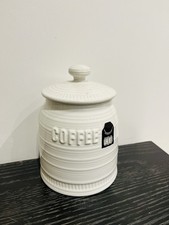 The old pottery white Coffee Storage Jar