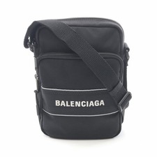 Borsa a tracolla sportiva BALENCIAGA nylon nero usata unisex