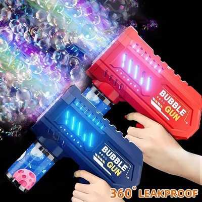 360° Leakproof Automatic Bubble Gun with Ten Holes for Massive Bubbles & Bubble