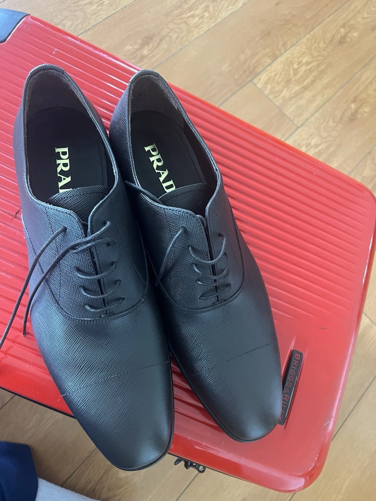 Scarpe eleganti uomo derby PRADA Saffiano in pelle