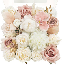 Artificial Flowers Combo Mix Silk Flowers Pink Roses W/Stem for DIY Wedding Brid