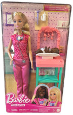 Barbie You Can Be Anything, Blonde Baby Doctor Pink Scrubs Playset