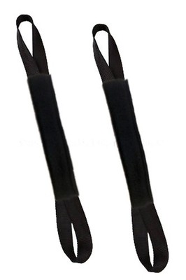 Ancra Tiedowns 18'' Soft Touches, Tie Down Extension w/Fleeces - Black 2-Pack