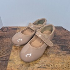 Girls Tap Shoe Weissman Beginner Hook  Loop W2600 Child 7CM Caramel beige brown