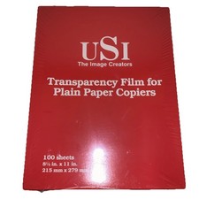 USI The Image Creators Transparency Paper For Plain Paper Copiers 8.5  x 11"