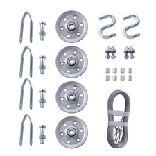 Garage Door Cable Pulley Replacement Kit 4 PCS 3 Inch Pulleys 3/32 Diameter