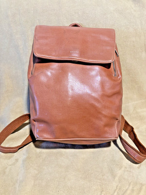 Matt & Nat Faux Leather Backpack, Camel color 10x15x6. 11026-1