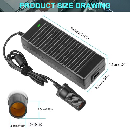 10A 240V to 12V Car Cigarette Lighter Transformer Power Supply Socket Converter - Picture 2 of 12