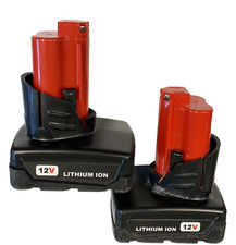 Lot of 2 For milwaukee 12V 6.0Ah 64.8Wh Lithium-ion Battery BA004M