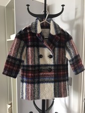 Burberry Kid Tartan Tailored Coat Wool Alpaca Blend Size Y4 110cm