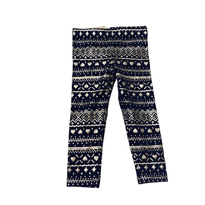 Jumping Beans Pants Baby 24 Month Metallic Heart Pull On Lounge Legging NWT