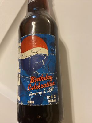 Vintage 12oz PEPSI Bottle Jan 8, 1999 Elvis Presley Birthday