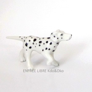 Détails Sur Miniature En Porcelaine Petit Chien Dalmatien 4x65cm Objet De Vitrine Colle