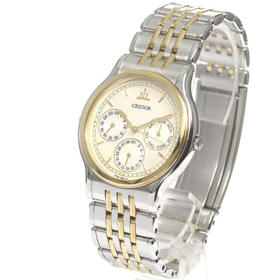 Seiko 7F87-7000 Credor Day Date watch men TO162486 | eBay