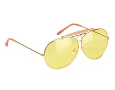 Gold yellow sunglasses costume glasses aviat hunter fear Vegas accessory USA