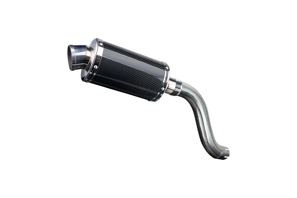 Triumph Speed Triple 955i 02-04 一脚蹬 9 英寸椭圆形碳排气消声器套件 — 第 2/4 张图片