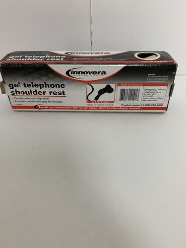 Innovera 10101 Telephone Shoulder Rest Gel Padded Black New - Zdjęcie 2 z 4