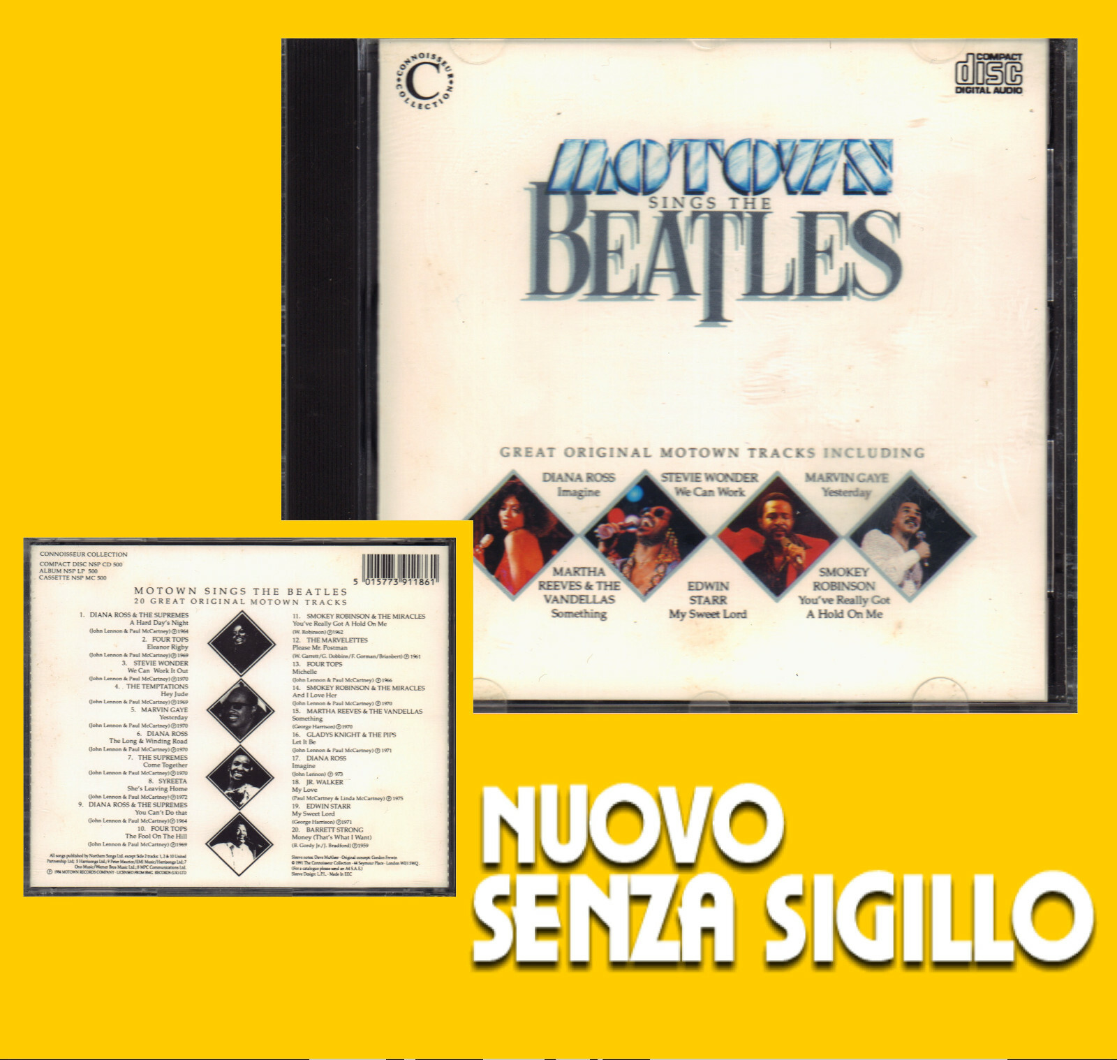 MOTOWN " SINGS THE BEATLES " CD NUOVO PRIMA EDIZIONE 1991 CONNOISSEUR