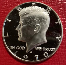 1970 S 40% Silver PROOF Gem Kennedy Half Dollar Coin from US Proof Set