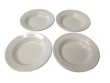 Homer Laughlin BEST CHINA 9” flat Rimmed White Cereal/soup Bowls Restaurant 