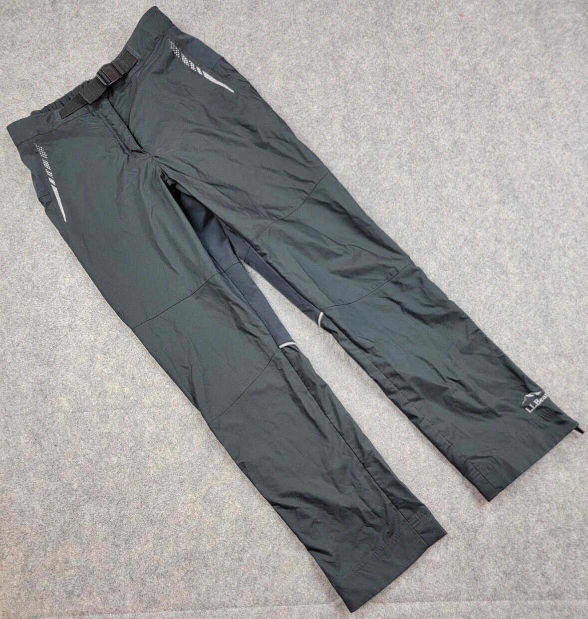 LL Bean Pants Womens Small Black Softshell Belted Outdoor Hiking Camping Active