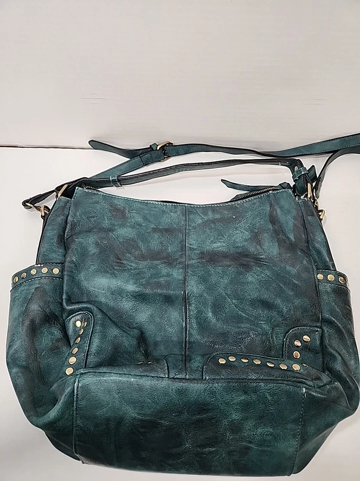 Bolso de Mano Treska Cartera de Hombro Verde Tachonado Foto 2 de 4