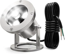 9W LED Underwater Lamp 5000K Bright White IP68 12V Low Voltage Stainless Lamp