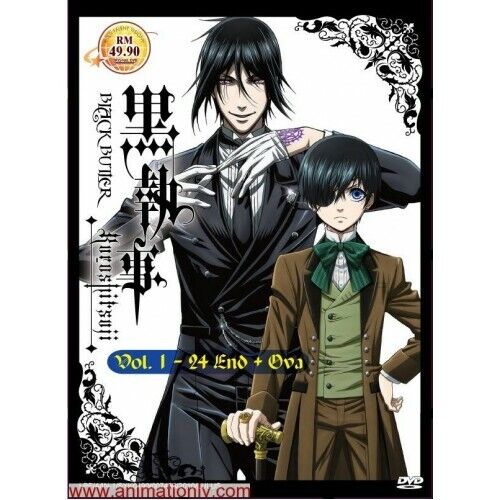 DVD Anime Black Butler Kuroshitsuji Season 1-3 (1-46End + Movie +9 OVA)  English