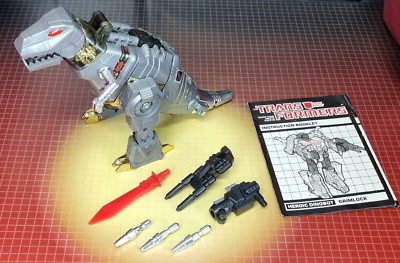 Vintage Hasbro Transformers G1 Autobot Dinobot Grimlock komplett mit Insts