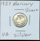 1937 Mercury Silver Dime VG