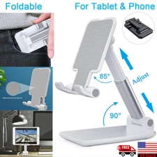 Foldable Adjustable Tablet For Phone iPad iPhone Desktop Holder Mount Stand 
