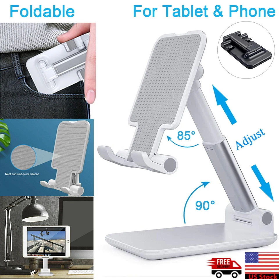 Foldable Adjustable Tablet Mount Stand  Mobile Phone iPad iPhone Desktop Holder  - Image 2 of 4