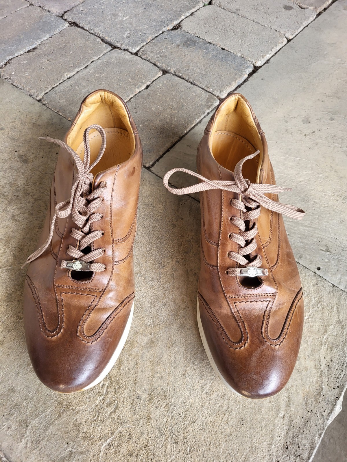 SAOLA Scarpe uomo Mercanti Fiorentini marroni stringate taglia 10M