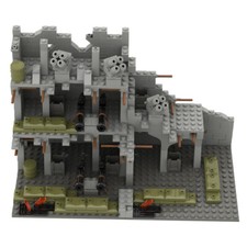 Building block toy assembly for artillery base military scene 496pcs
