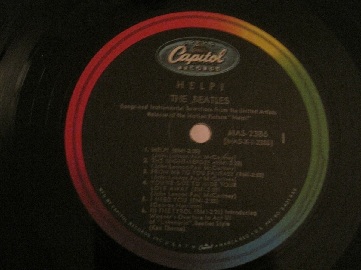 THE BEATLES HELP! (ORIGINAL SOUNDTRACK) LP ORIG '65 CAPITOL MAS