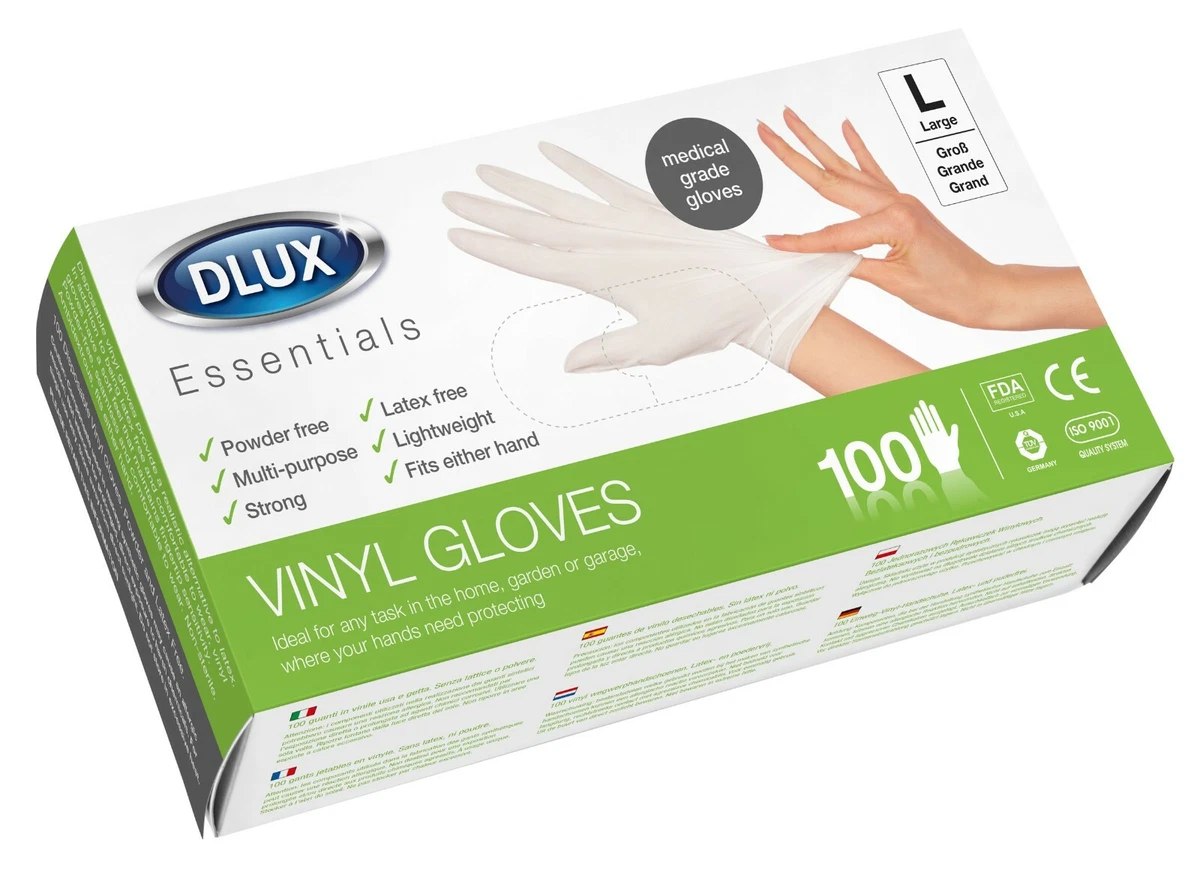 SPT Medium Clear Disposable Vinyl MultiPurpose Gloves