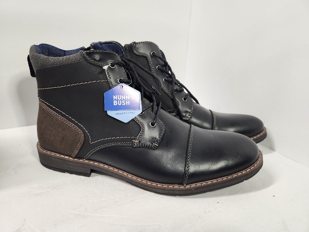 Nunn Bush Men's Size 11 Side Zip Chukka Boot Lace Up Leather Shoes