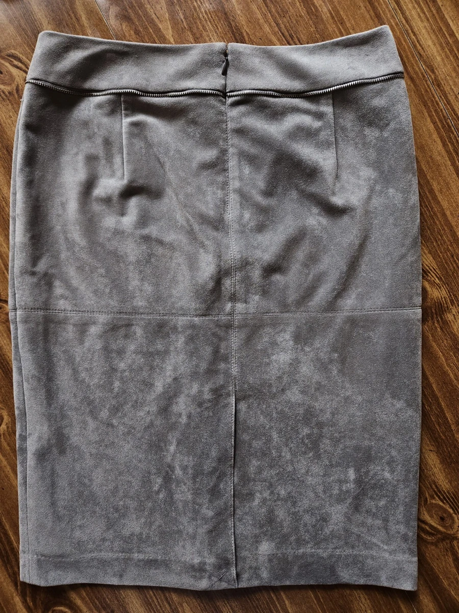 Calvin klein faux suede skirt sales