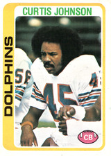 1978 Topps - #342 Curtis Johnson Dolphins