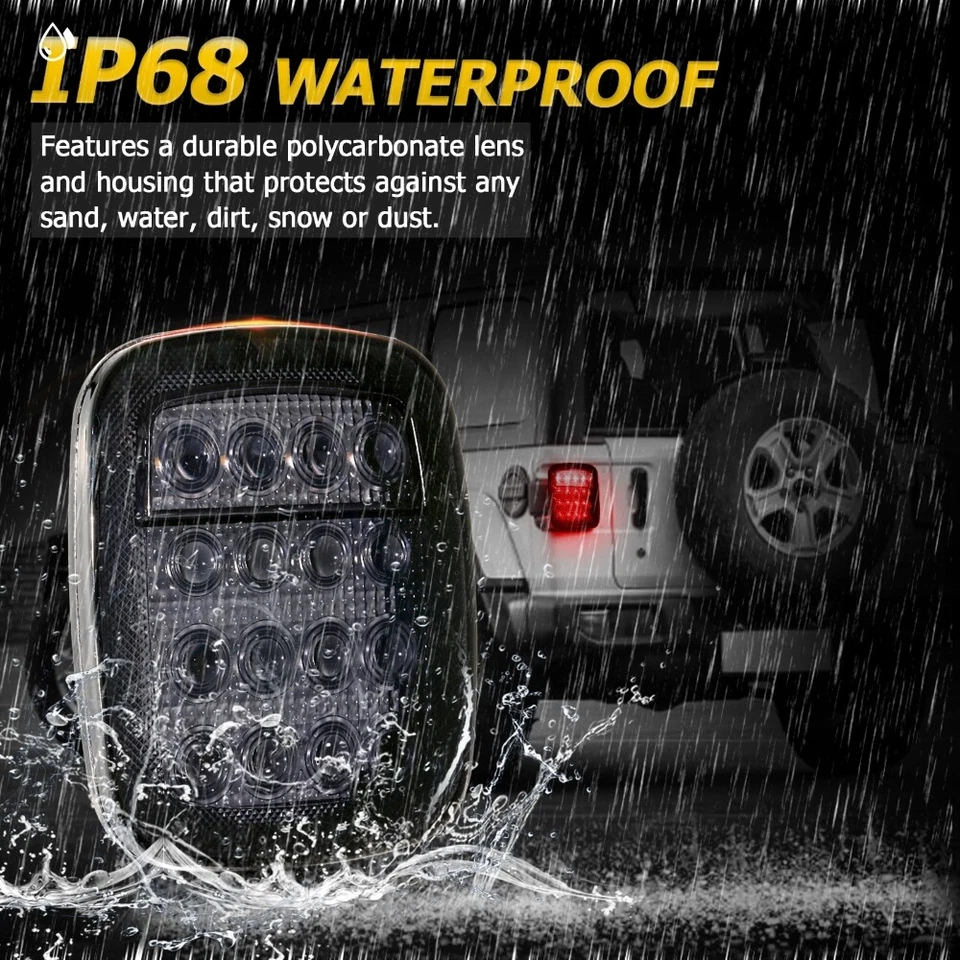 33 LED Tail Backup Reverse Brake Turn Lights For Kenworth Peterbilt Freightliner - Image 4 of 4