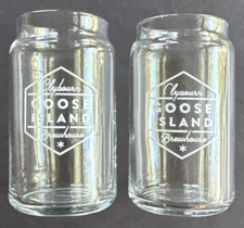 Goose Island Beer Co. Chicago Clybourn Brewhouse Lot of 2 Mini Taster Glasses