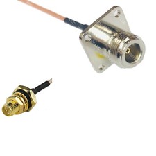 RG316 N FLANGE FEMALE to RP-SMA Female O-Ring RF Cable Rapid-SHIP LOT