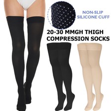 15-20 mmHg Compression Stockings Support Socks Swelling Thigh High Closed Toe