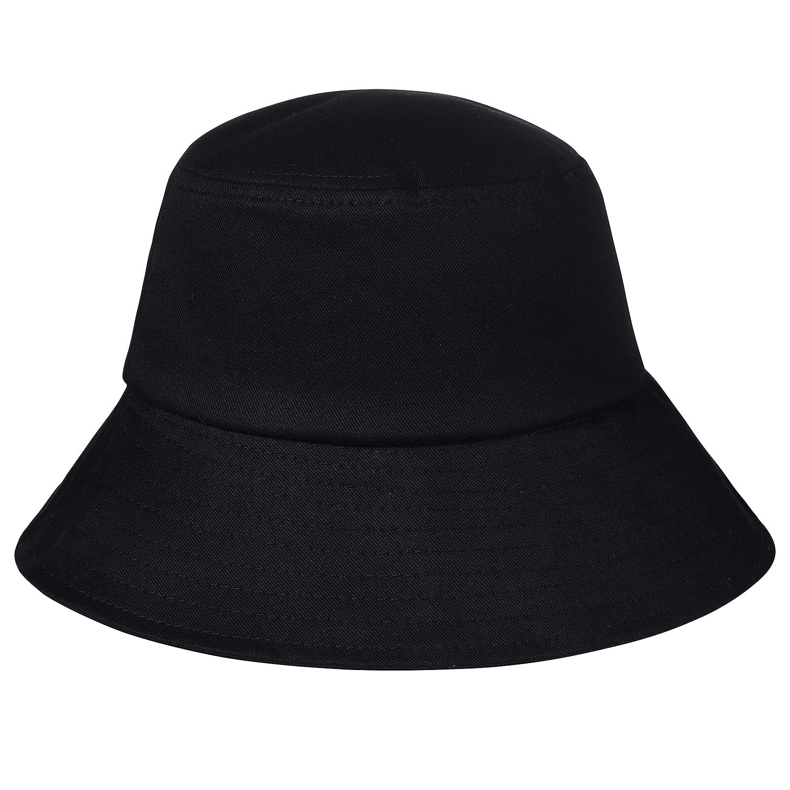 Trendy Color Block Cotton Bucket Hat for Women - Summer Beach Sun Hat-image