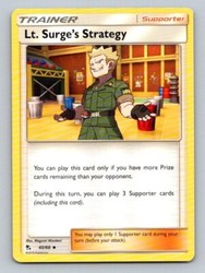 Lt. Surge's Strategy 60/68 Hidden Fates Uncommon Trainer