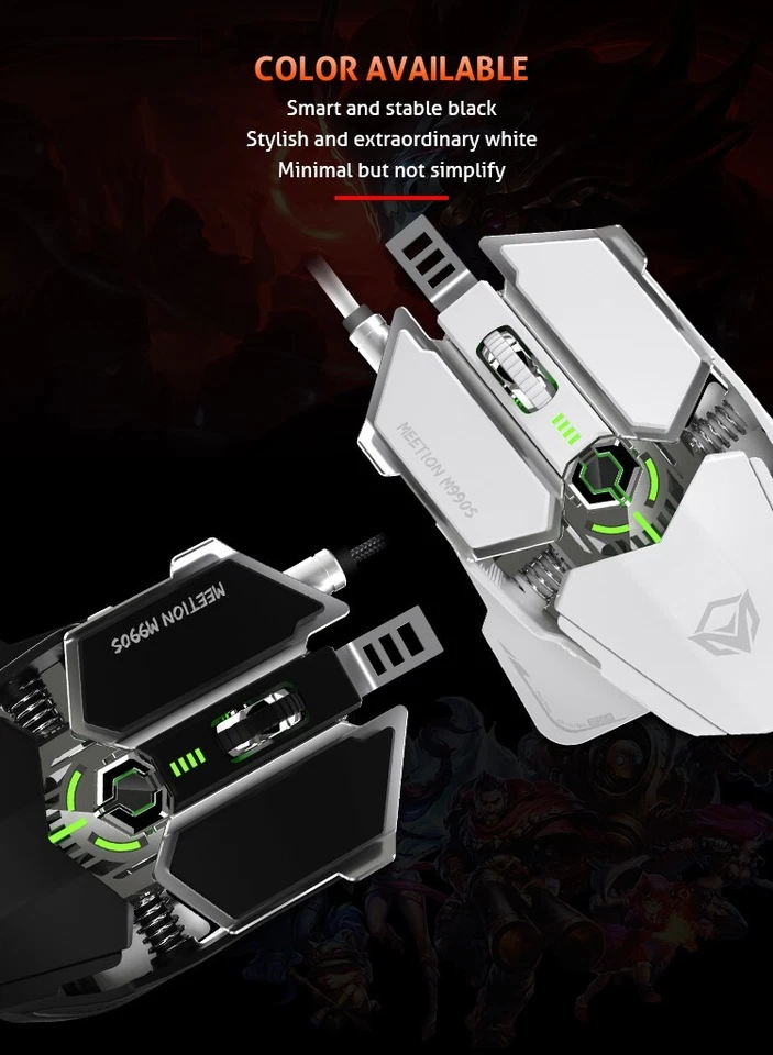 Gurren Buggie Mouse MeeTion M990S RGB - Black - Image 3 of 4